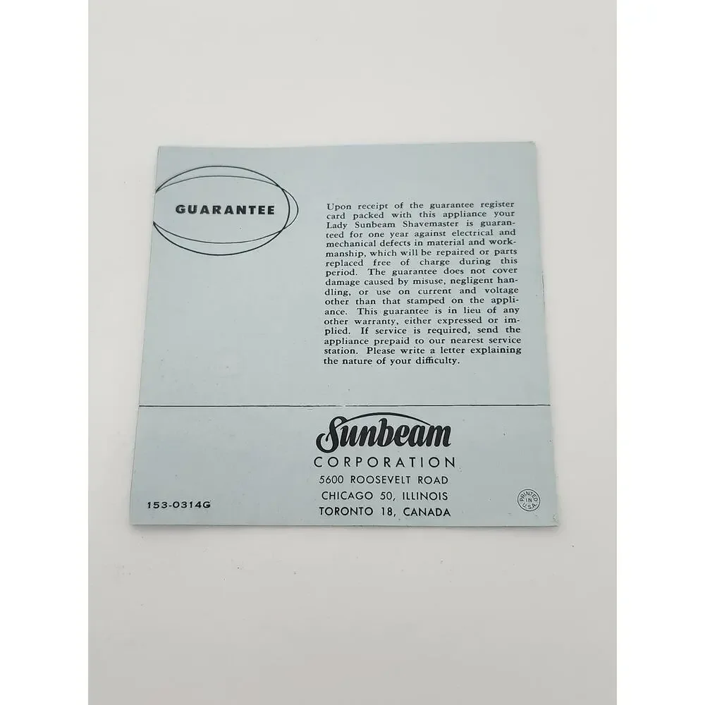 Vintage Lady Sunbeam Shavemaster Electric Razor Model LS Turquoise